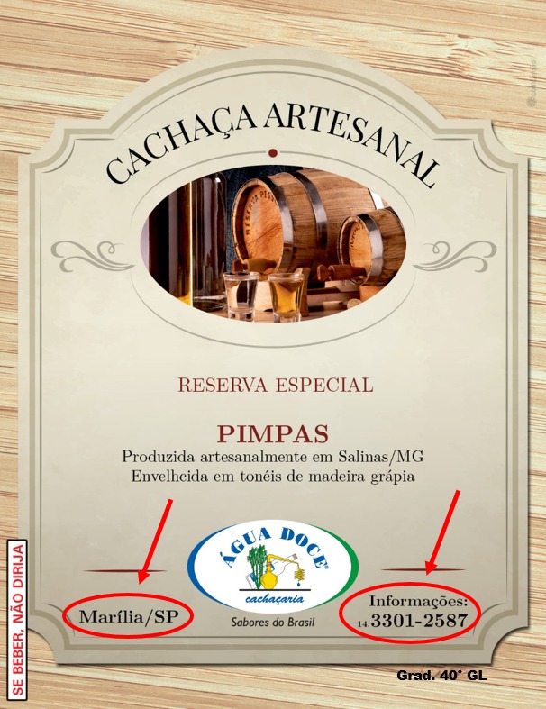 Aguardente Pimpas  (PERSONALIZADA GF)