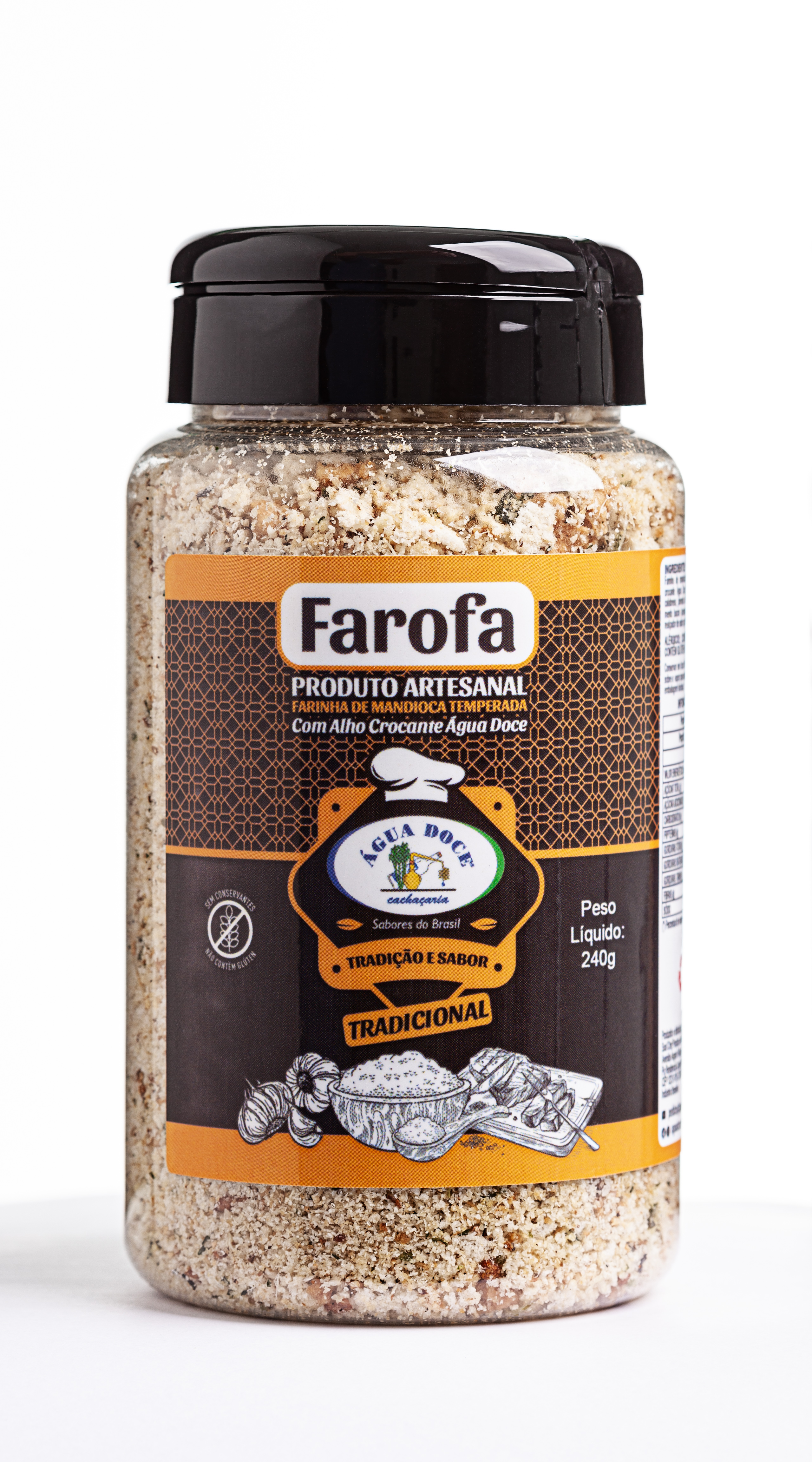 FAROFA ARTESANAL TRADICIONAL 240g AGUA DOCE