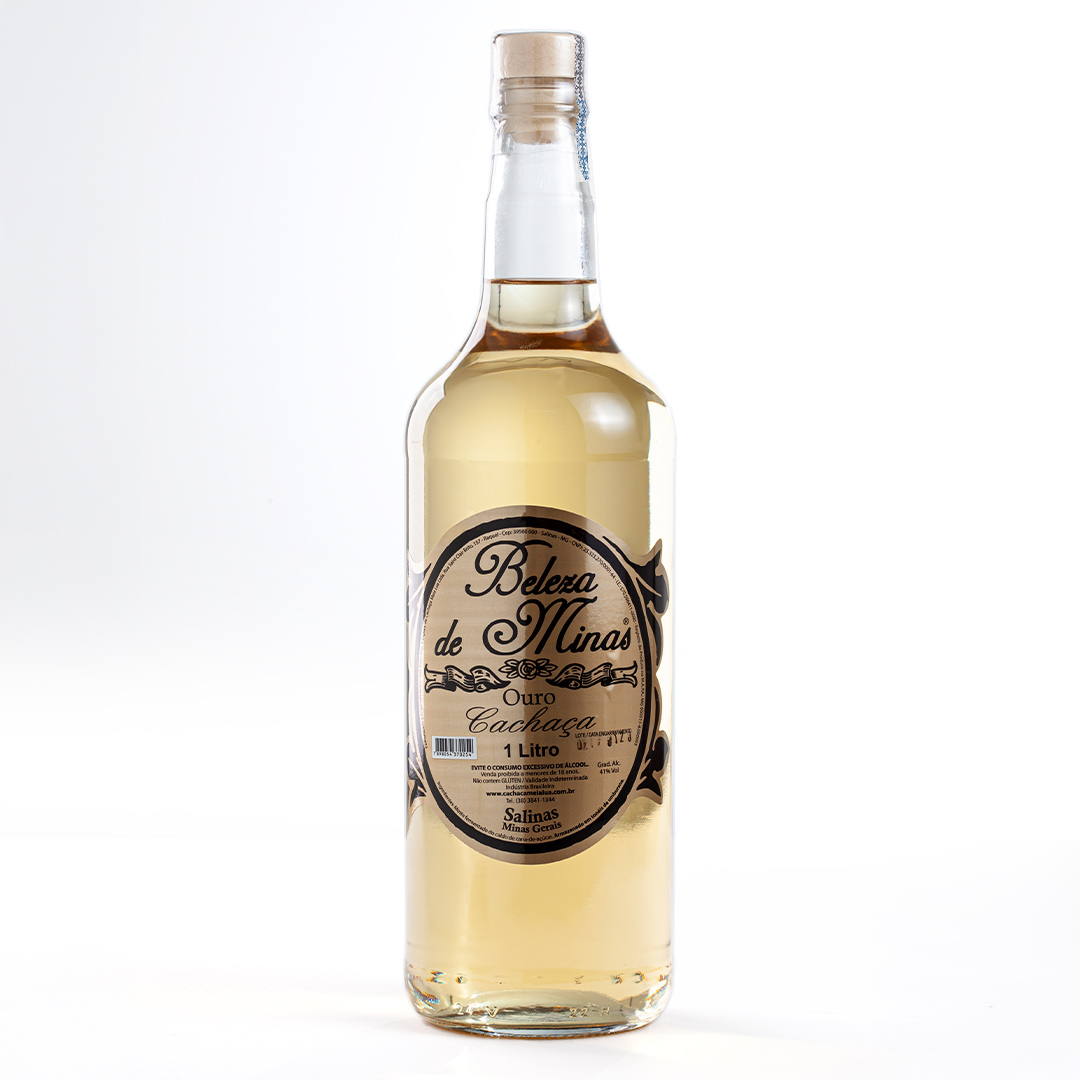 Cachaça Beleza de Minas Ouro 1 litro